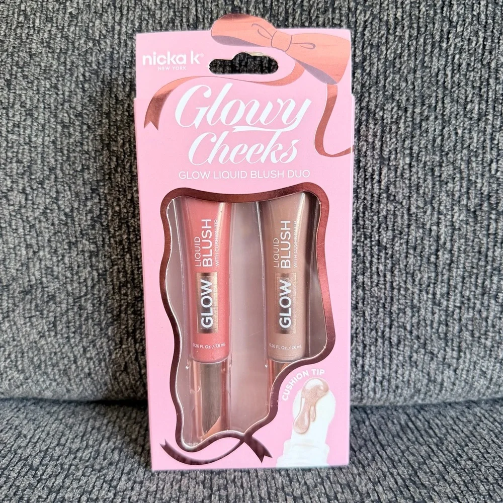 nicka k Glowy Cheeks Glow Liquid Blush Duo - Pink & Rose